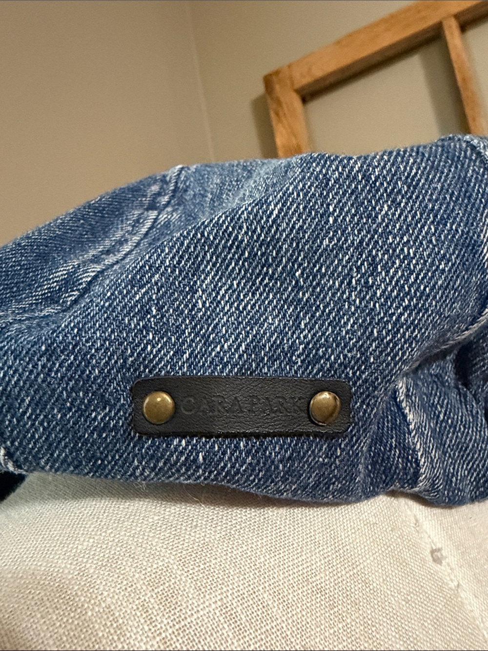Cara Park slouchy Denim Newsboy Cap - Picture 8 of 9